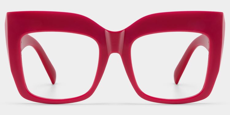 Alberta Cat Eye Red Glasses