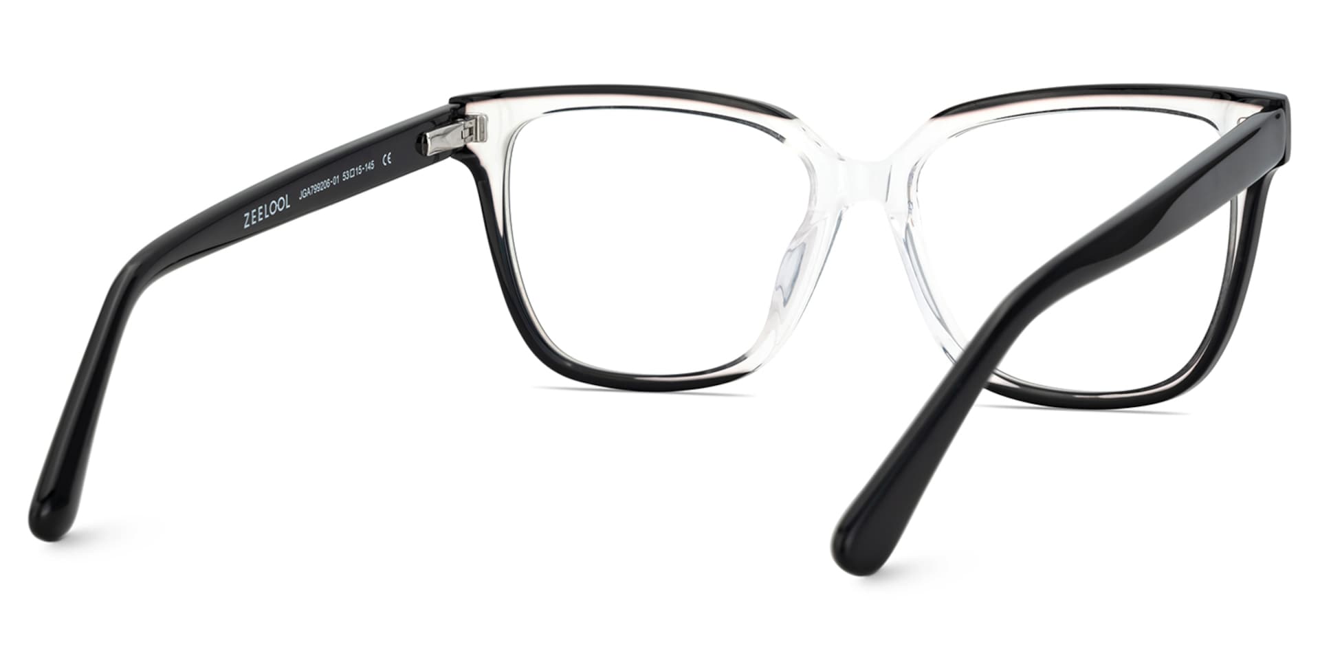 Benguie Black Crystal Square Shape Eyeglasses | Zeelool5