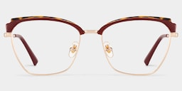 Phoebe Browline Red Glasses1