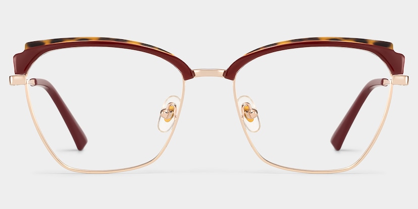 Phoebe Browline Red Glasses