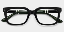 Fern Black Rectangle Glasses2