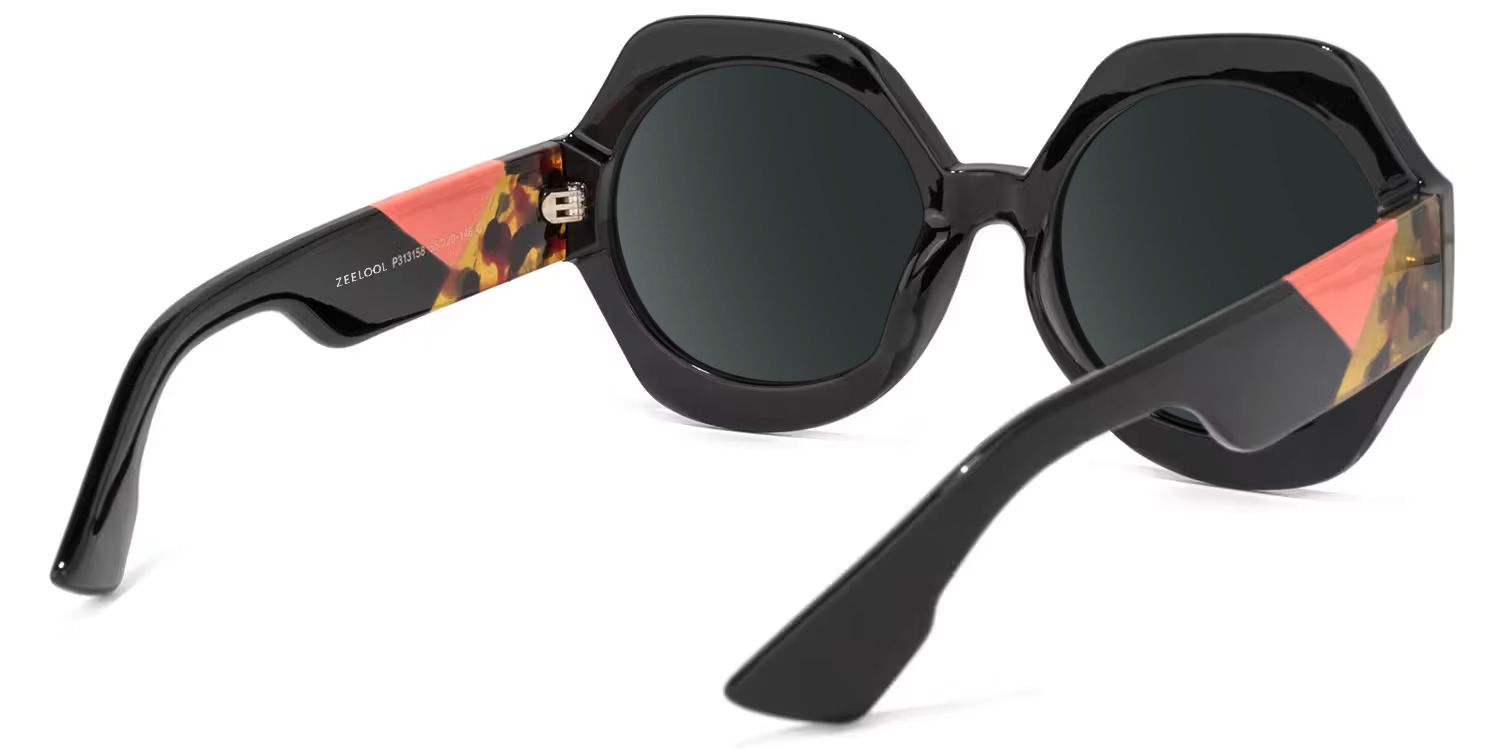 Geoffrey Geometric Black Sunglasses | Zeelool Glasses4