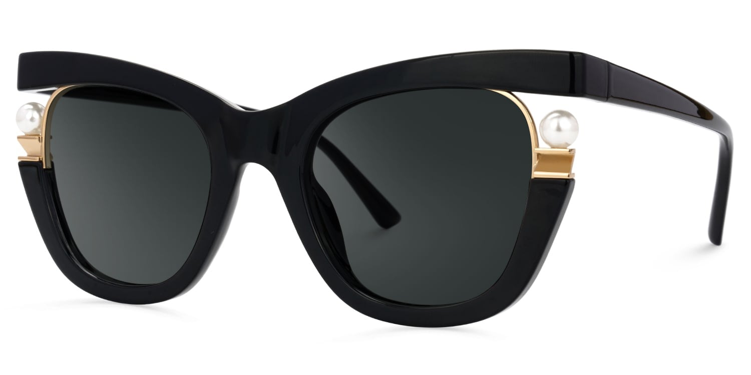 Pearl Cateye Black Glasses