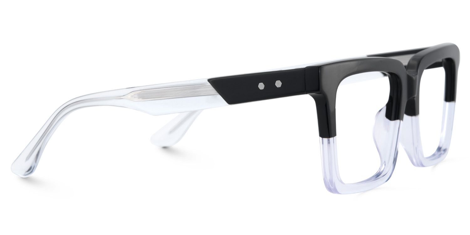Black Clear Square Frame Glasses - Hattie on Sale | Zeelool3