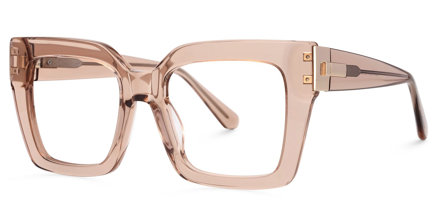 Josiah Beige Square Designer Eyeglasses1