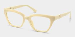 Quincy White Cat-eye Glasses3