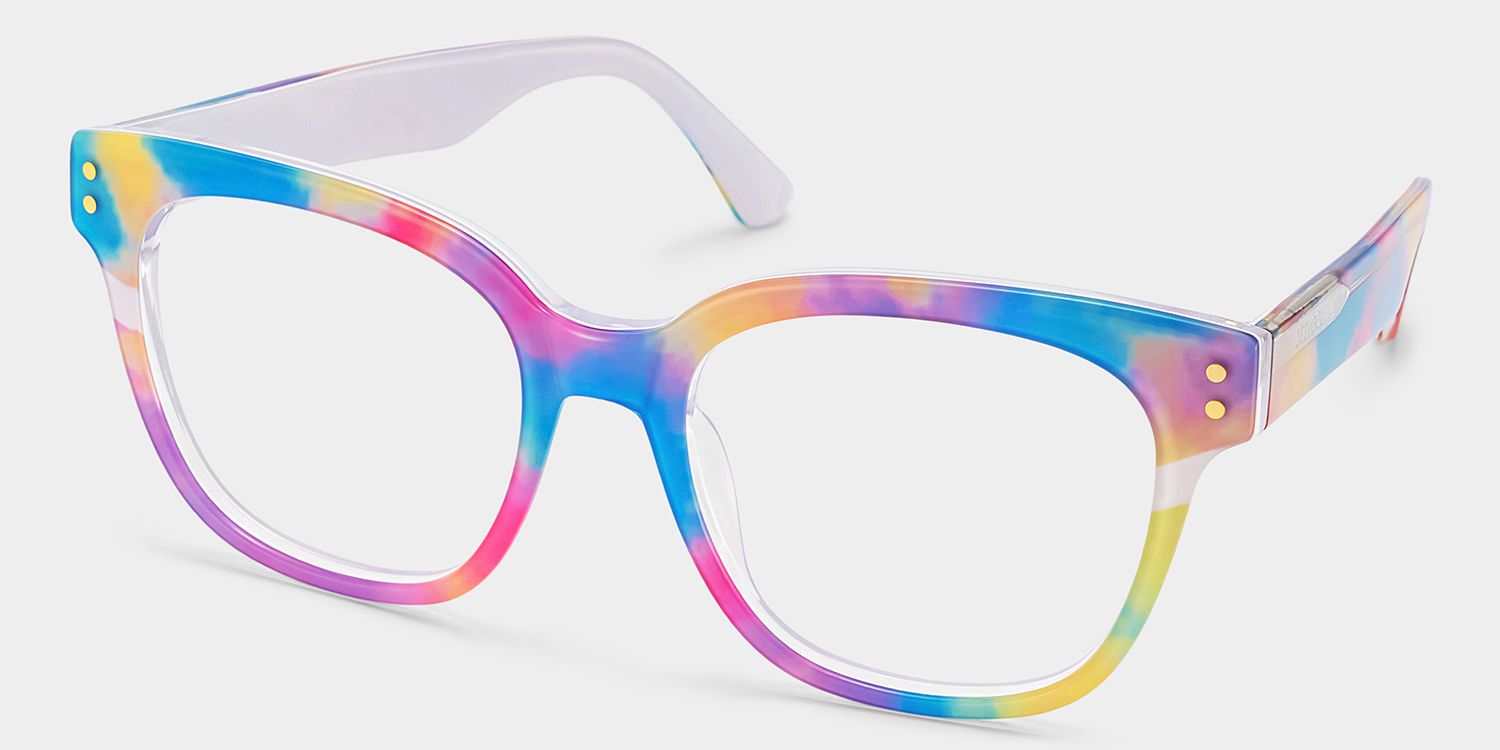Dante Eyeglasses in Square Multicolor Frame | Zeelool3