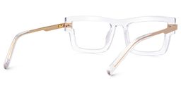 Yahia Rectangle Clear Glasses3