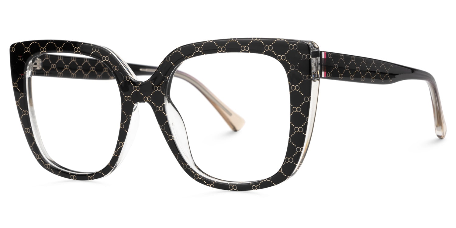 Brenda Black Square Frame Glasses Online | Zeelool Optical1