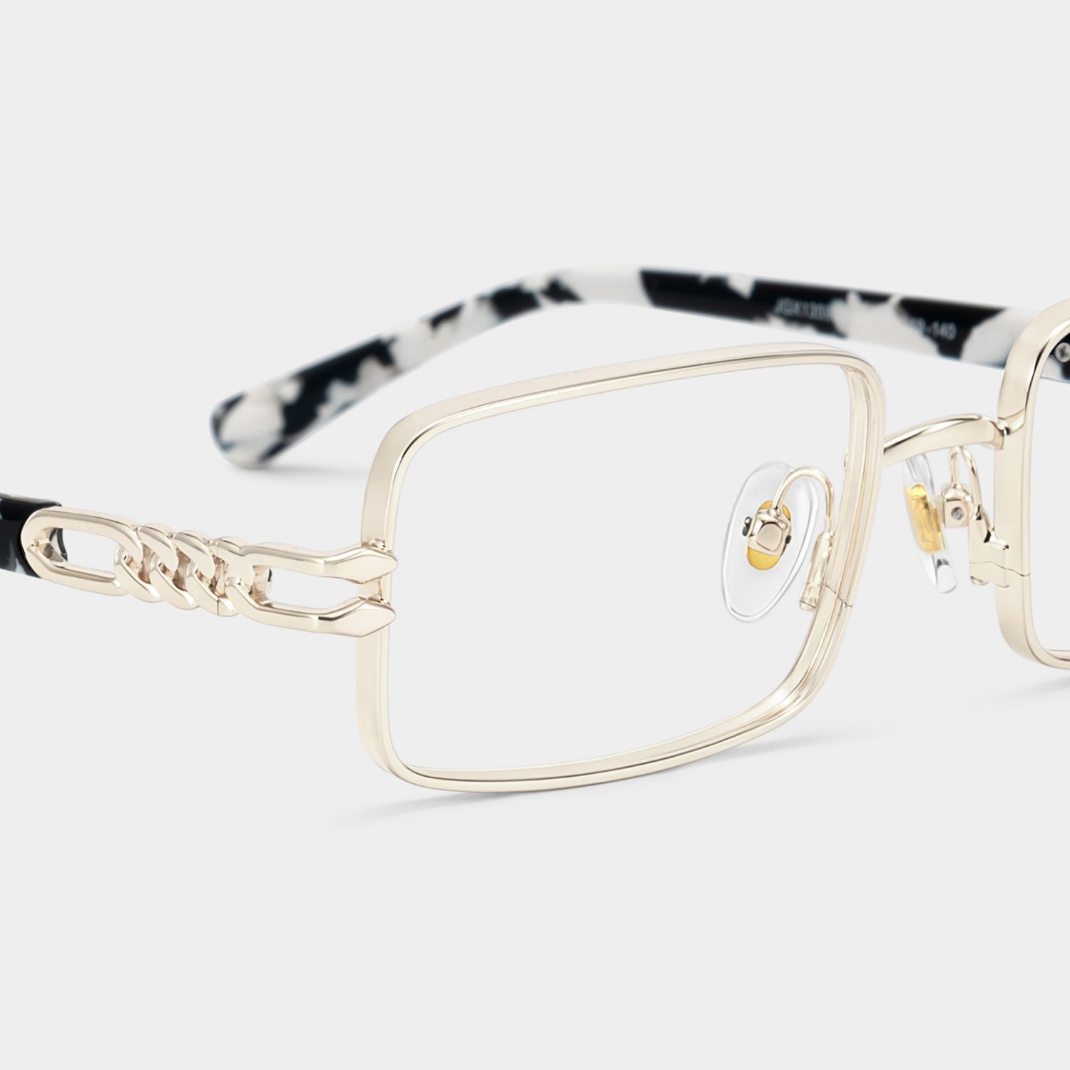 Olivia Light Gold Rectangle Glasses | ZEELOOL5