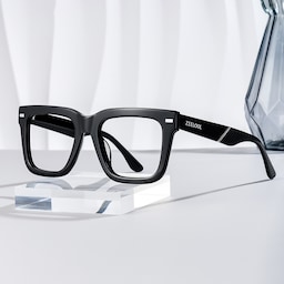 Redina Square Black Glasses0