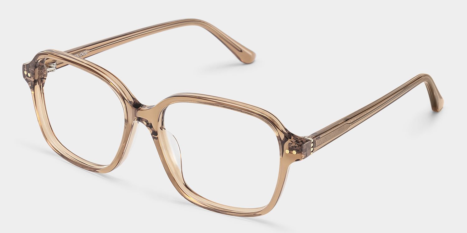 Clementine Light Brown Square Glasses for Women | ZEELOOL4