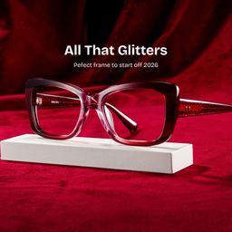 Leona Rectangle Red Glasses0