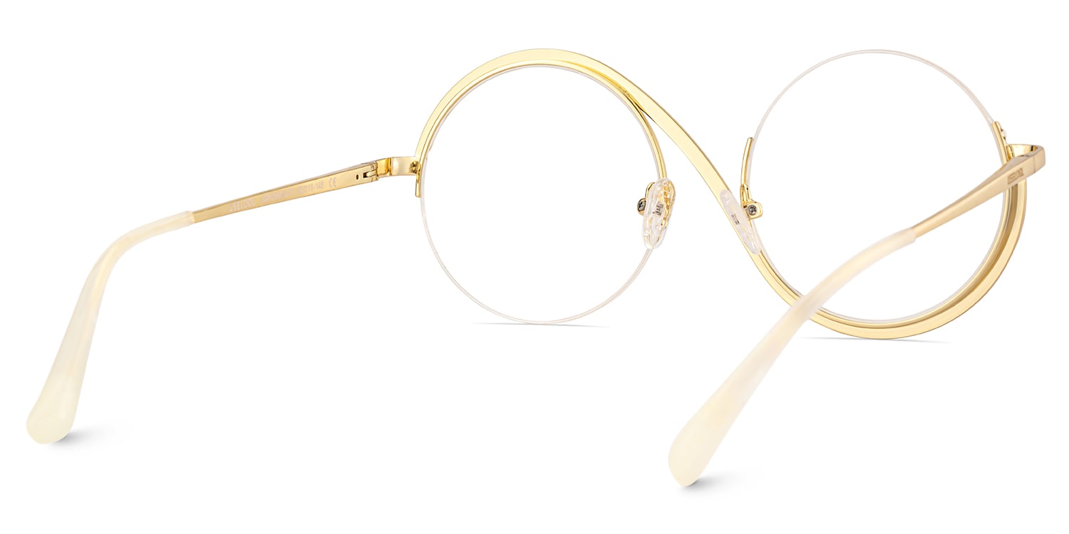 Jaila Round Gold Glasses4