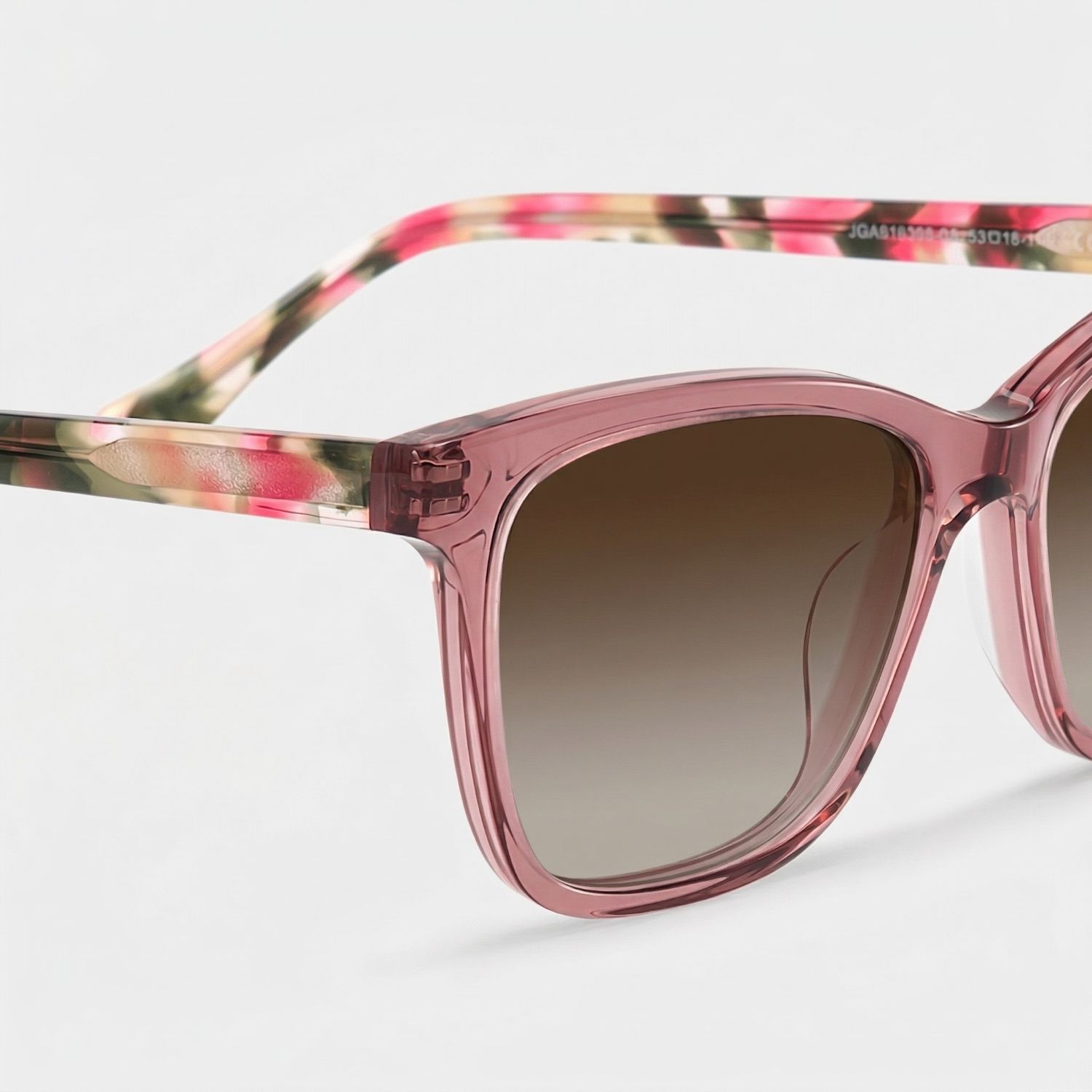 Faith Pink Rectangle Flower Eyeglasses for Women | ZEELOOL4