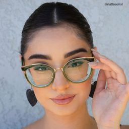 Laraine Cat Eye Green Glasses5