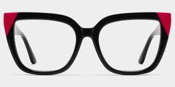 Mirta Square Black Pink Glasses1