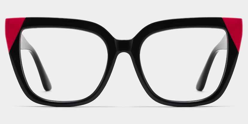 Mirta Square Black Pink Glasses