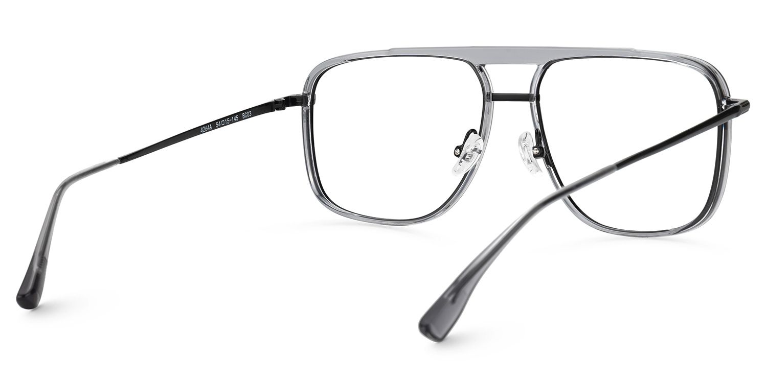 Caudle Gray Eyeglasses with Aviator Design3