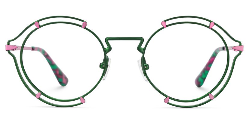 Frazer Round Green Glasses