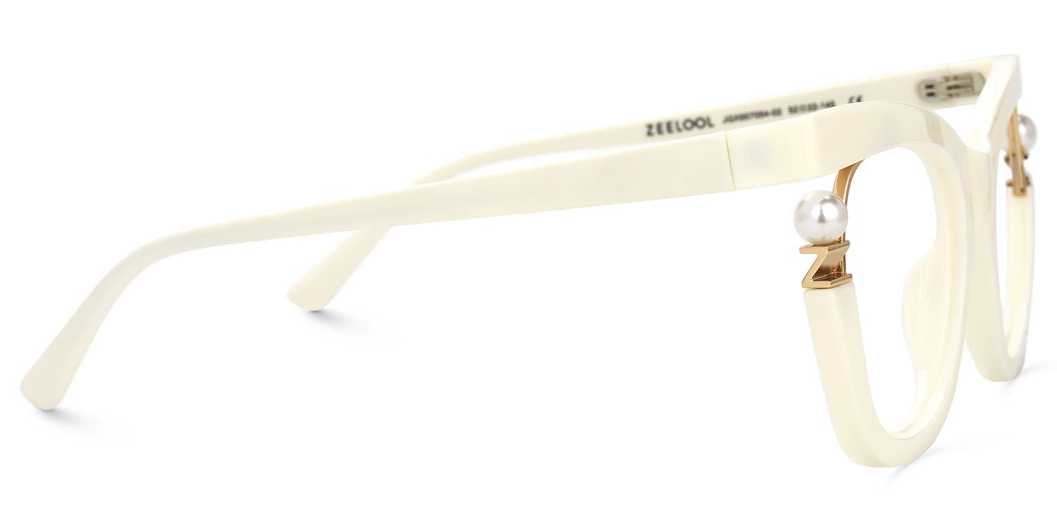 Pearl Cateye White Glasses3