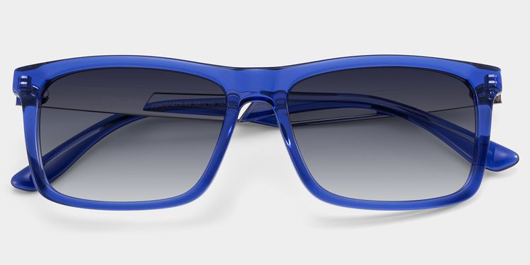 Morgan Rectangle Blue Glasses