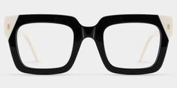 Sarah Square Black Glasses1