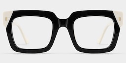 Sarah Square Black Glasses1
