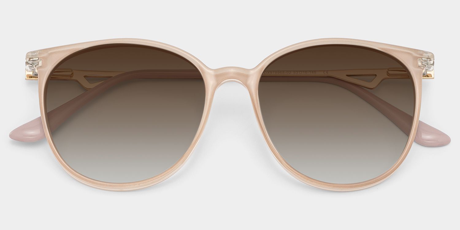 Chanty Mixed Pink Round Frame Sunglasses | ZEELOOL1