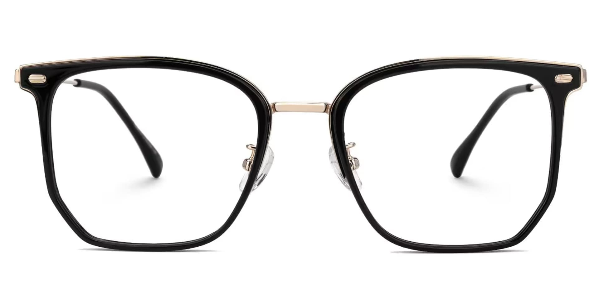 Roque Mixed-material Geometric Black Frame Glasses | Zeelool0