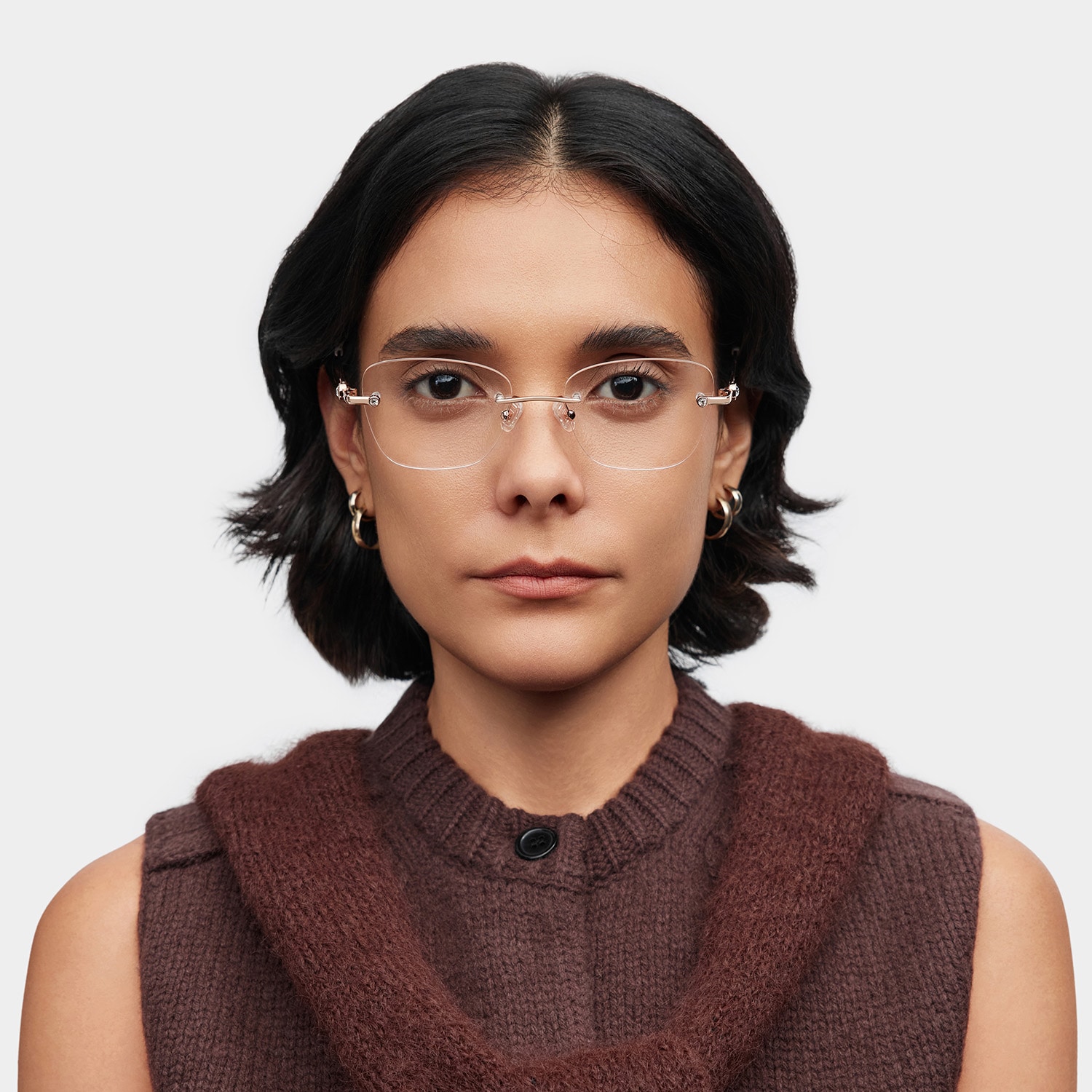 Seth Rectangle Rose Gold Glasses3