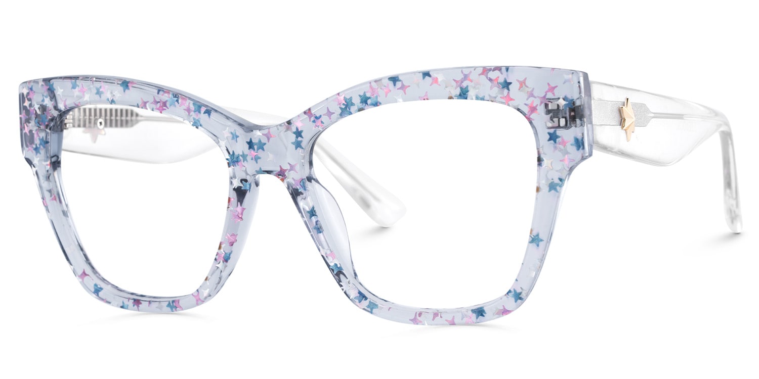 Full Rim Square Frame With Shiny Stars Decorated3
