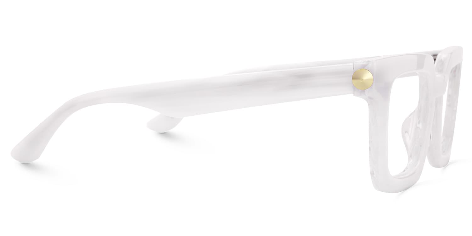 Ruthann Eco Acetate Designer White Glasses Men's | Zeelool3