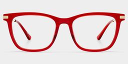 Selena Rectangle Red Glasses1
