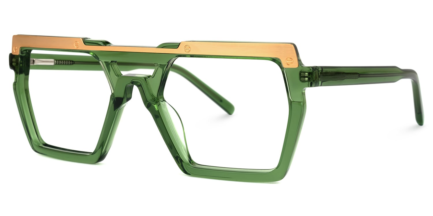 Ferguson Square Green Glasses1
