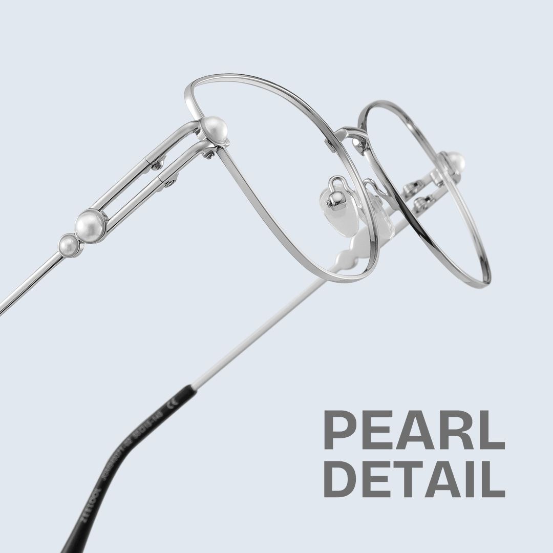 Gaga Eyeglasses in Cat Eye Sliver Frame | Zeelool1