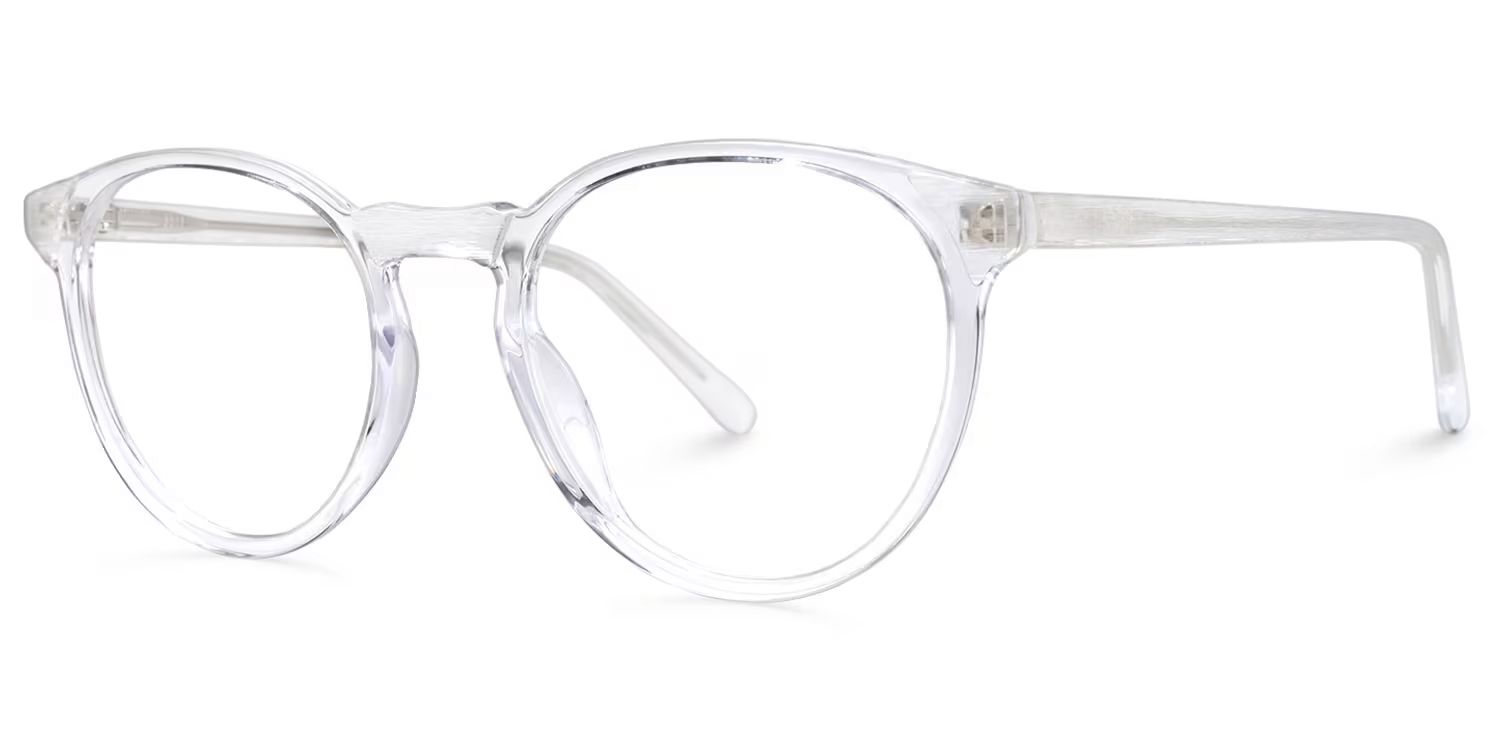 Kasey Round Clear Glasses | Zeelool Glasses1
