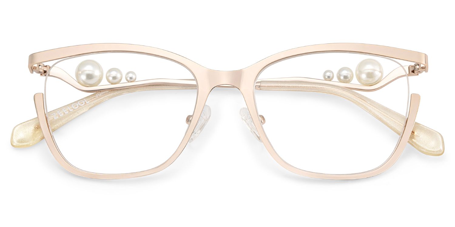 Aria Eyeglasses in Round Gold Frame | Zeelool4