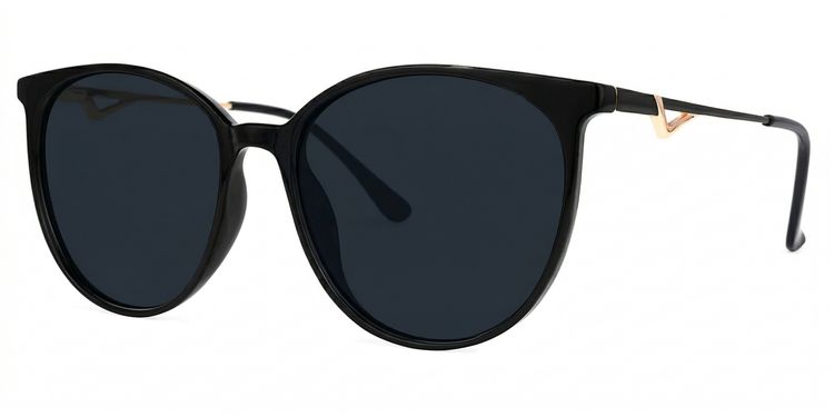 Chanty Round Black Glasses