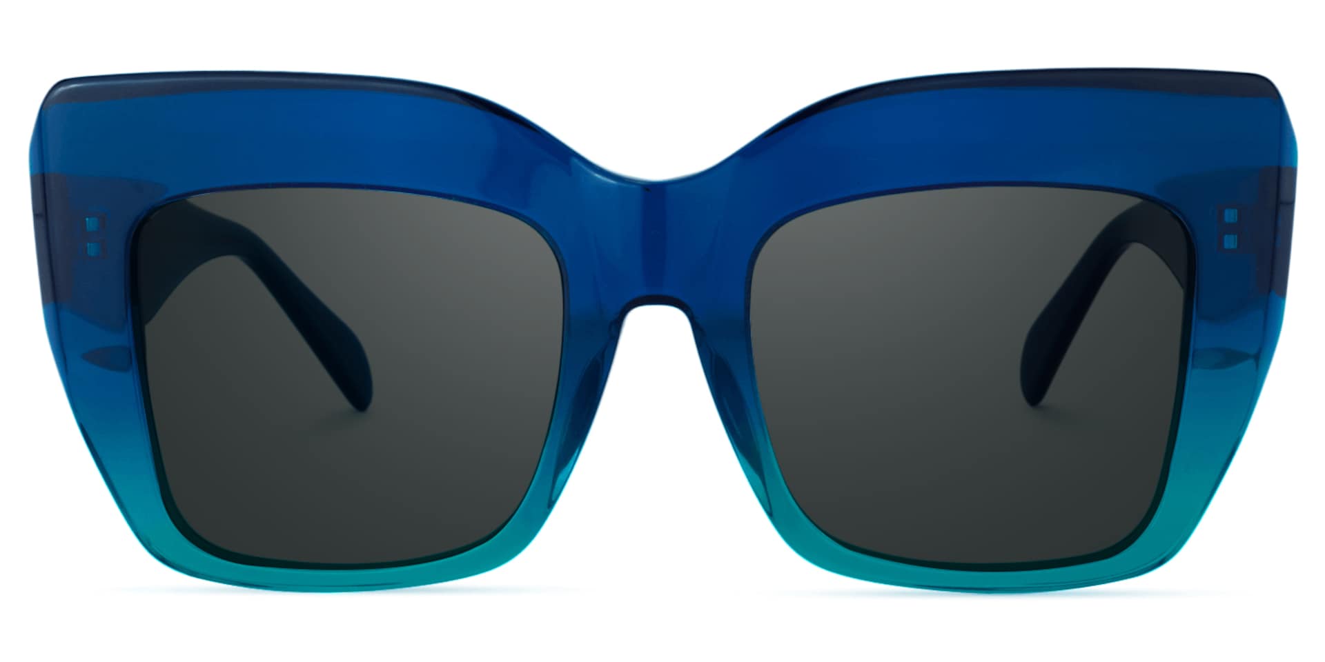 Charmaine Blue-Green Frame Sunglasses | Zeelool Optical0