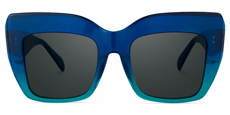 Charmaine Cat Eye Blue-Green Glasses