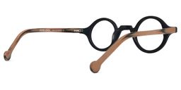 Arale Round Black Glasses3