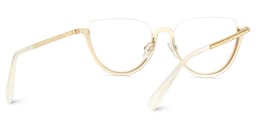 Sparkle Cateye Gold Glasses6