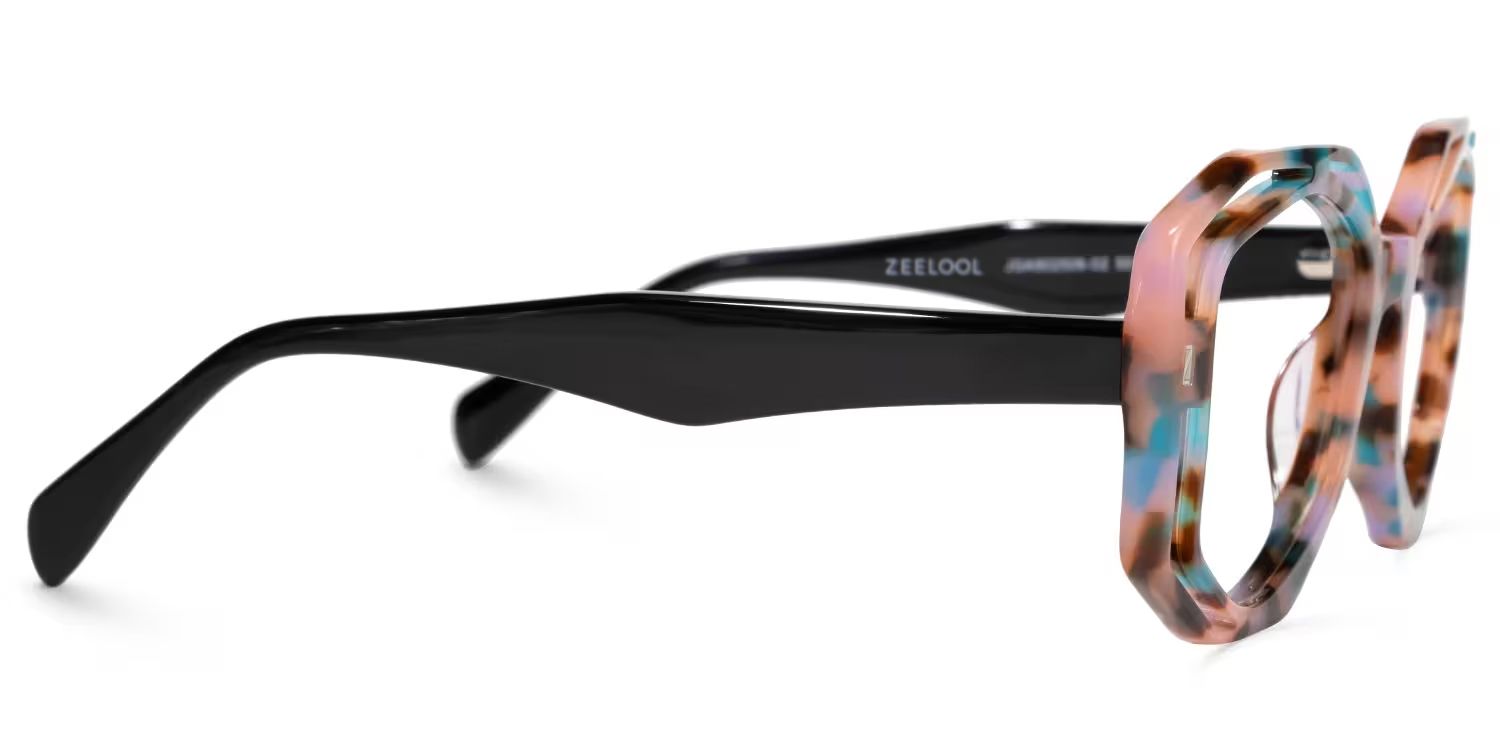 Bobbie Geometric Pink-Tortoise Eyeglasses & Frames2