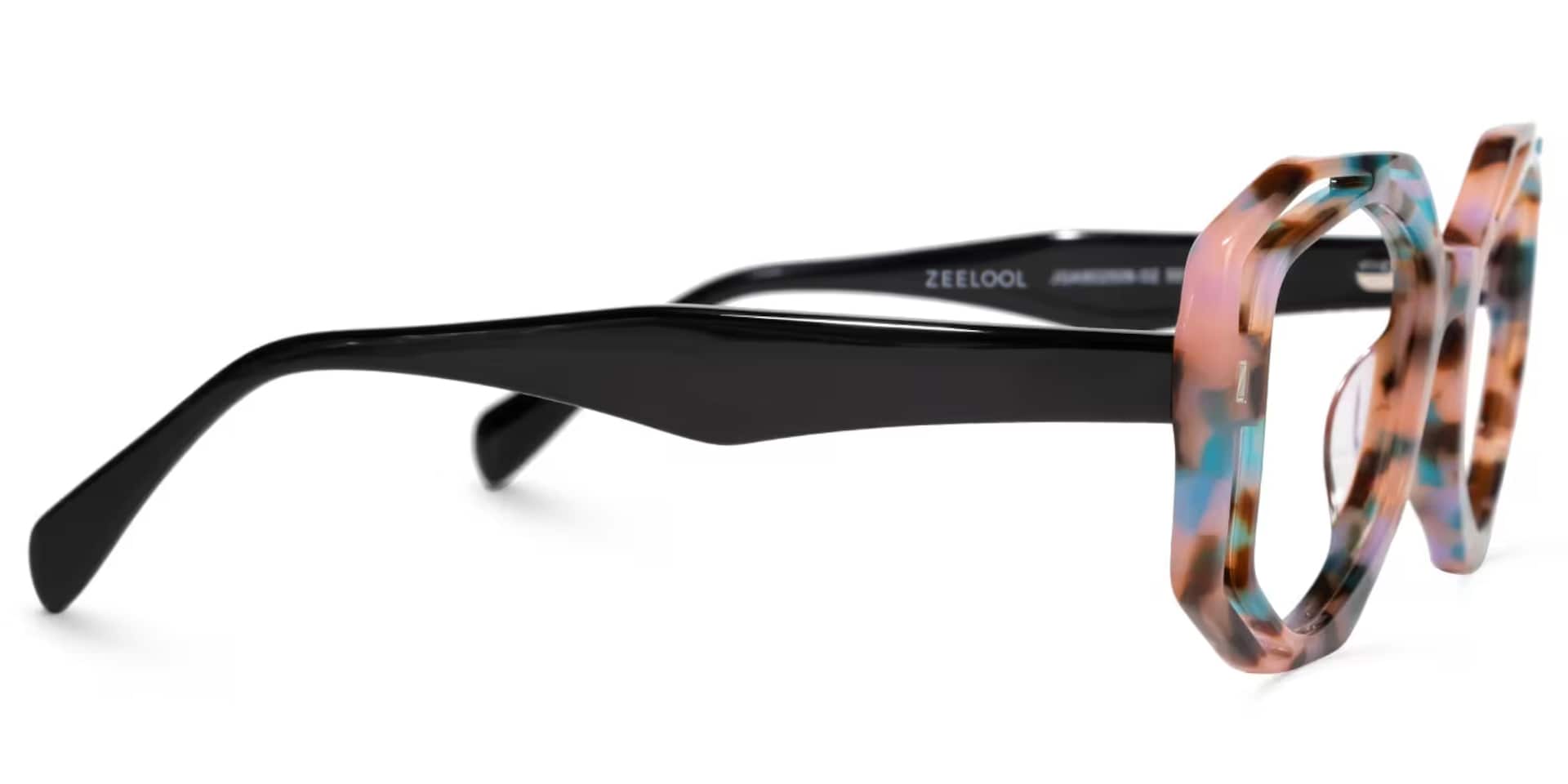 Bobbie Geometric Pink-Tortoise Eyeglasses & Frames2