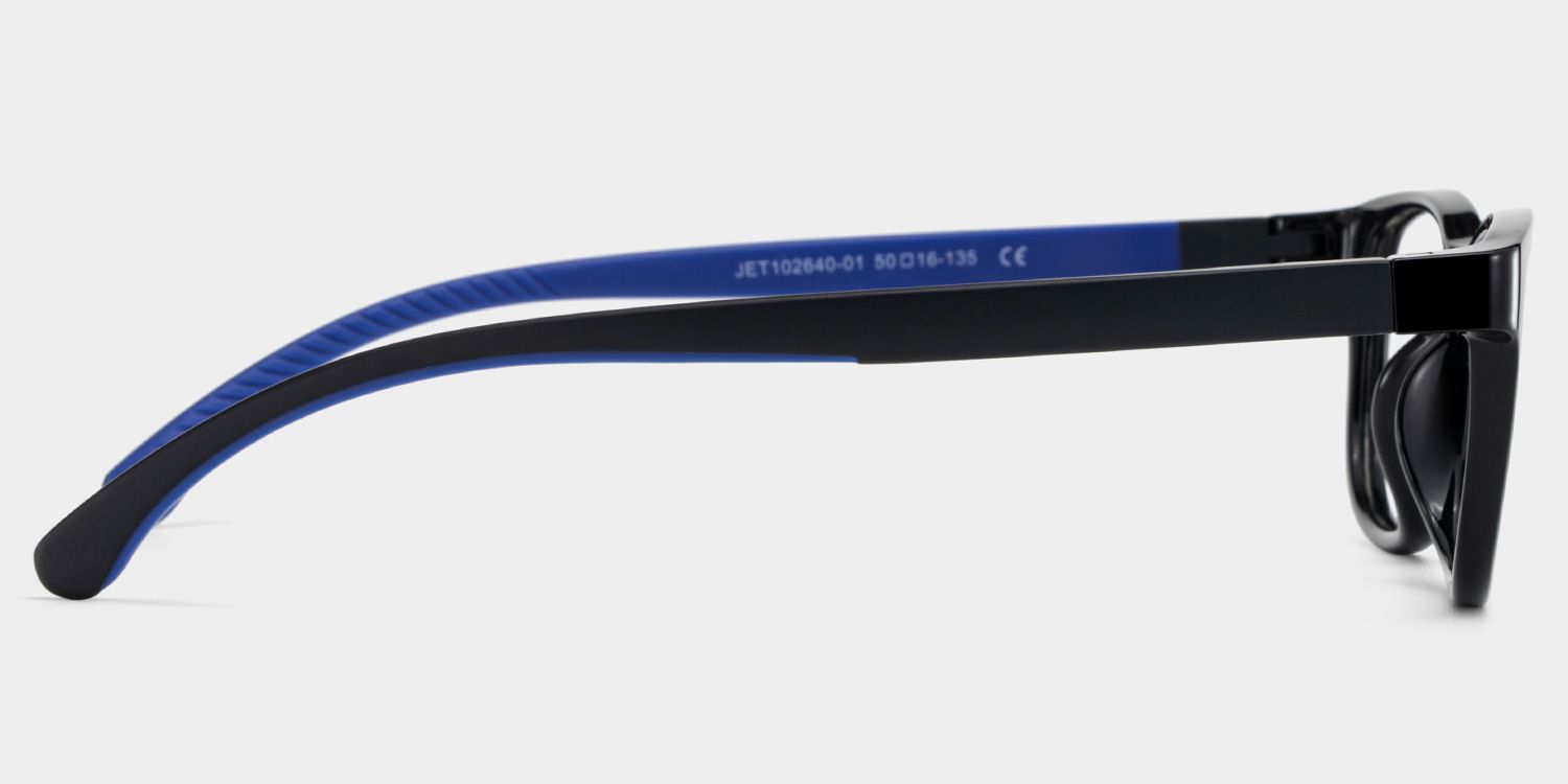 Robin Rectangle Black Blue Frame Eyeglasses for Pre-tweens4