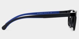 Robin Rectangle Black Blue Glasses4