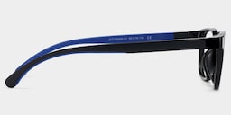 Robin Rectangle Black Blue Glasses4