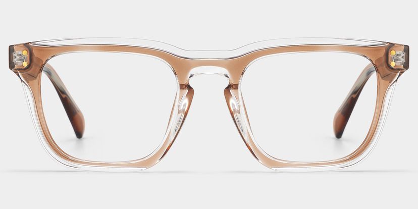 Liam Brown Rectangle Glasses