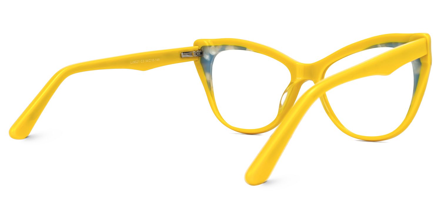Cateye Molke Yellow Glasses deals -Zeelool Glasses3